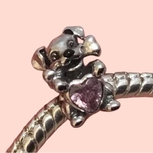 🌺 🐾 Labrador Dog Puppy Bone Heart Pet Charm Pandora Style